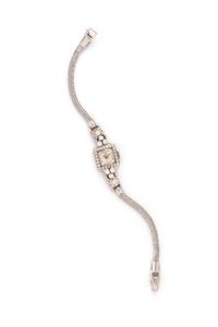 OMEGA, 18K WHITE GOLD AND DIAMOND WATCH