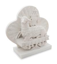 A Carved Marble Figural Group Allegorical of the Lamb of God