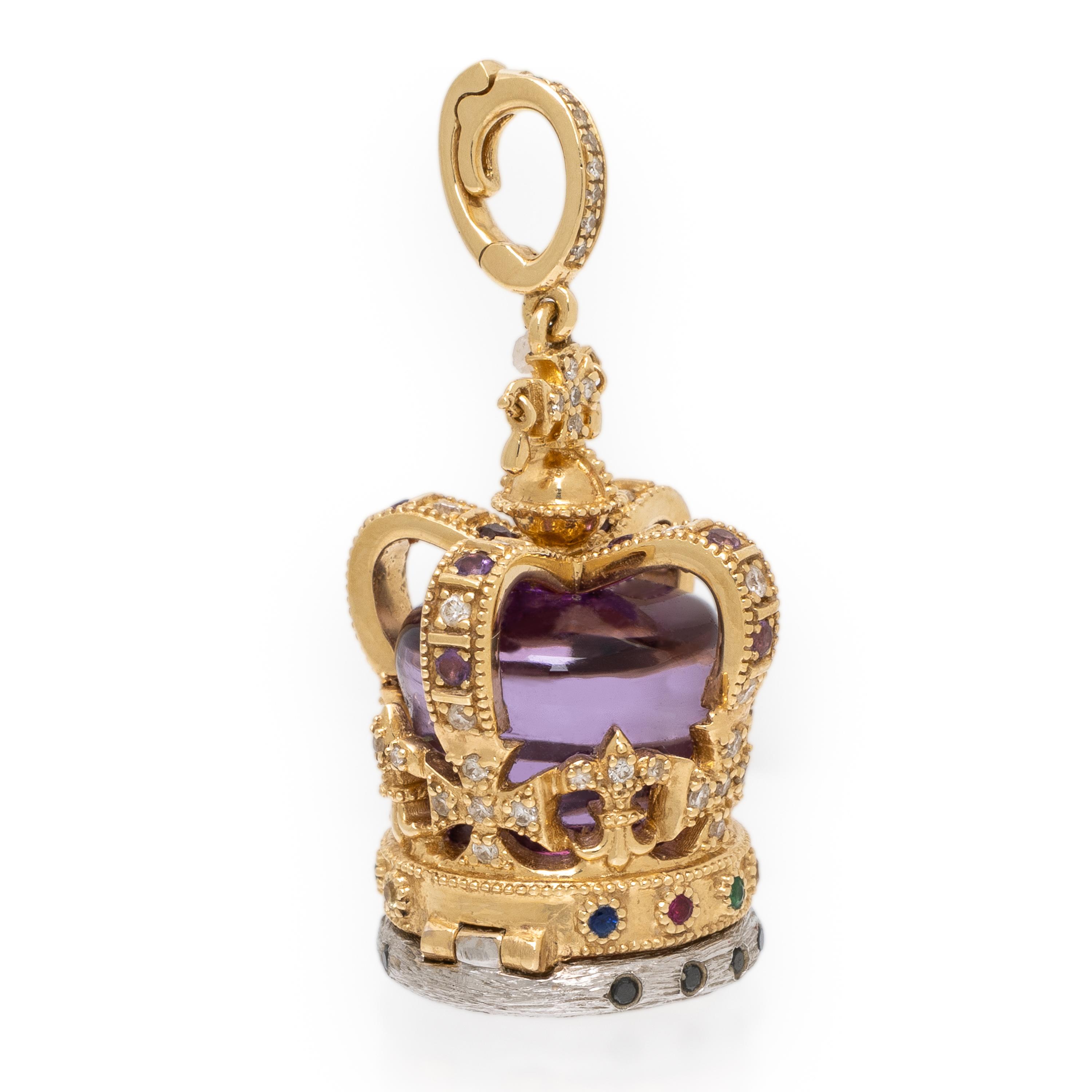 Annoushka, 'Coronation Crown', Multigem and Yellow Gold Locket Charm
