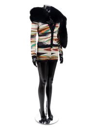 Missoni Knit Ensemble with Fox Fur Wrap, 2000s