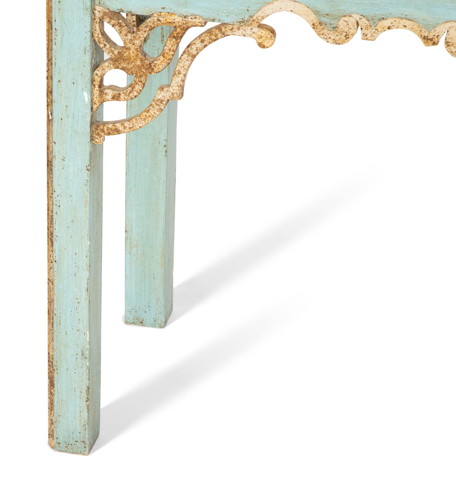 A Georgian Style Faux Marble-Painted Console Table