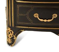 A Regence Style Ebonized and Brass Inlaid Three-Drawer Commode — 20th Century