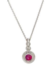 RUBY AND DIAMOND PENDANT/NECKLACE