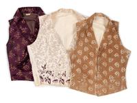Three Men's 19th Century Waistcoats/Vests, 1840-1860