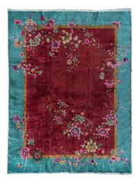 A Chinese Art Deco Style Wool Rug