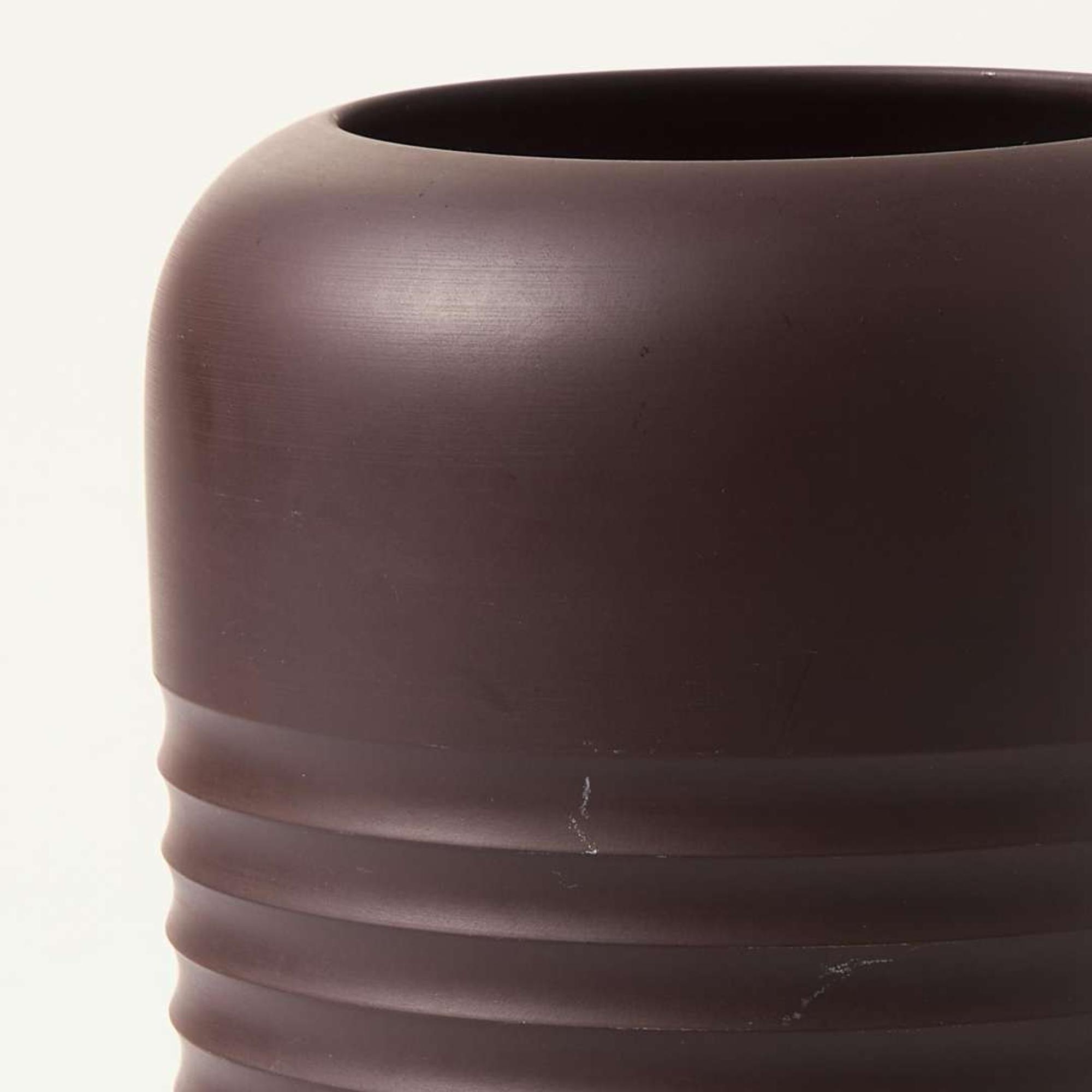 A Wedgwood Keith Murray (1892-1981) Designed Bronzed Black Basalt Vase UK, 1930s