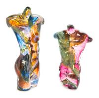 Karen Eyara Naylor, (American, b. 1964), Male and Female Torsos, 2007 (two works)