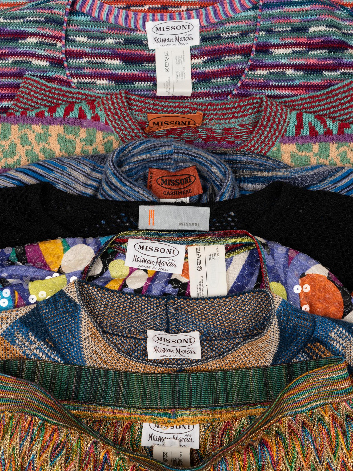Collection of Seven Missoni Knit Pieces, 1990-2000s