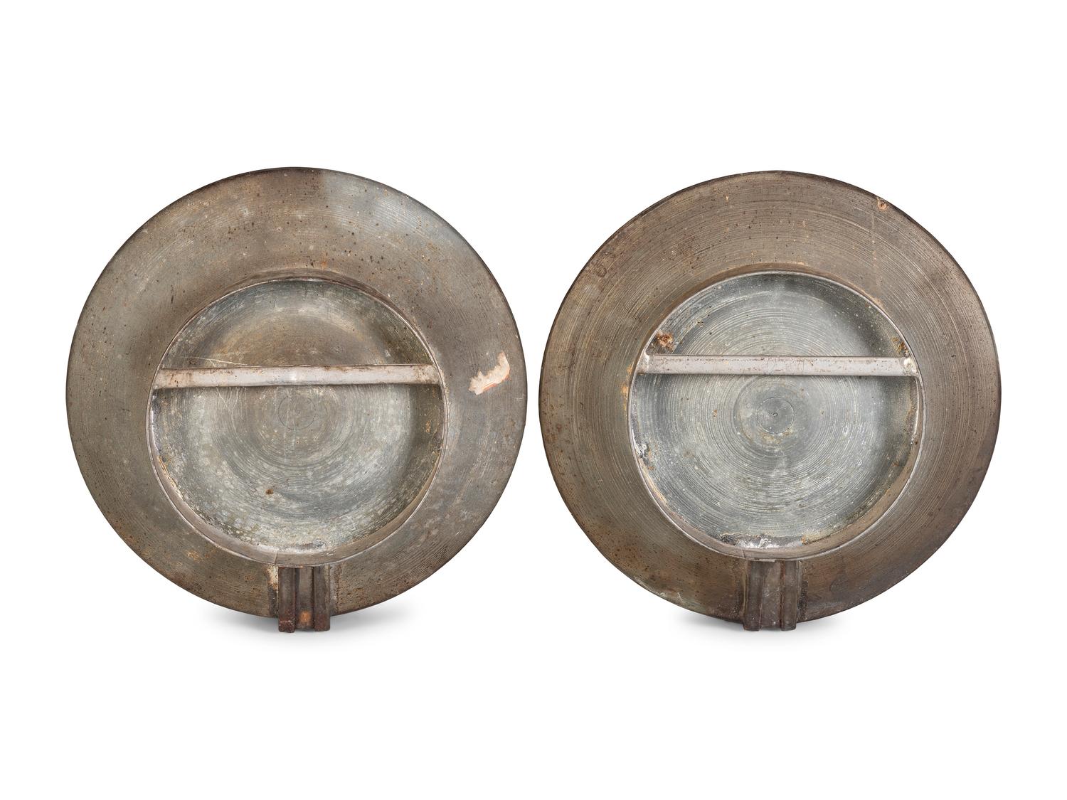 A Pair of Mirrored Tin Candle Wall Sconces