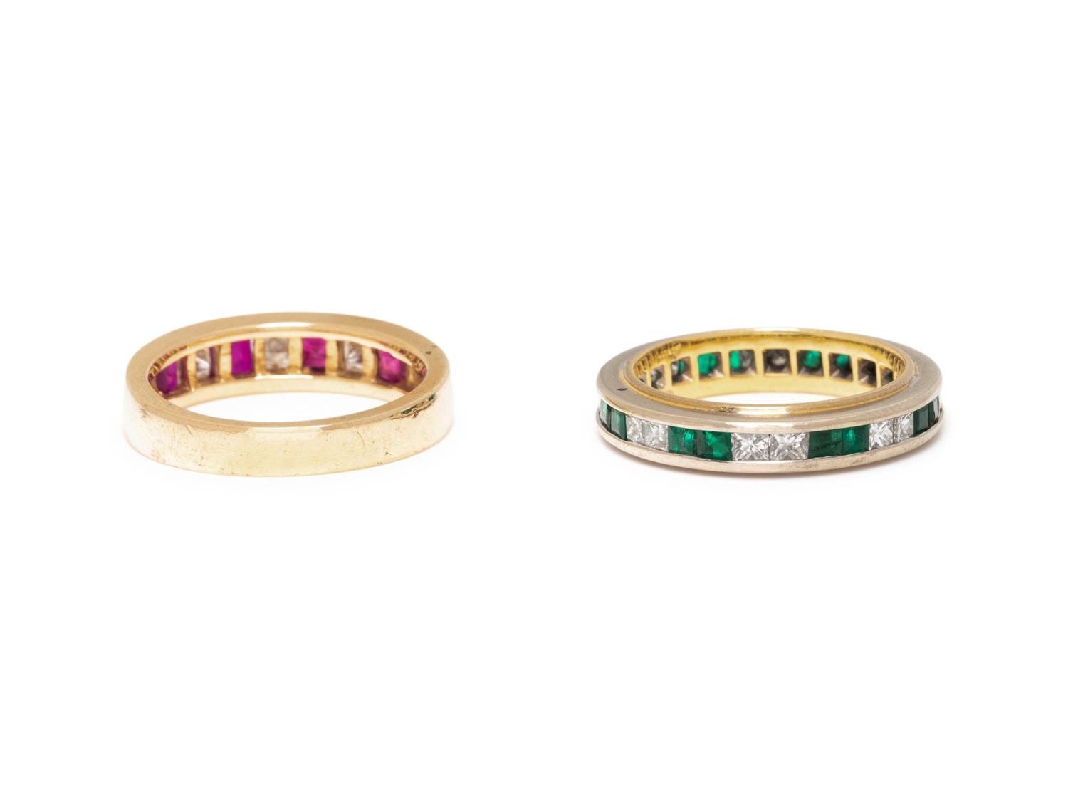 COLLECTION OF DIAMOND AND GEMSTONE RINGS