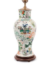 A Chinese Famille Verte Porcelain Vase