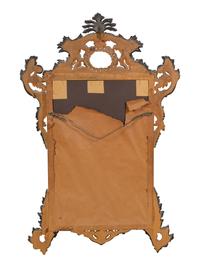 An Italian Rococo Style Painted and Parcel Gilt Mirror
