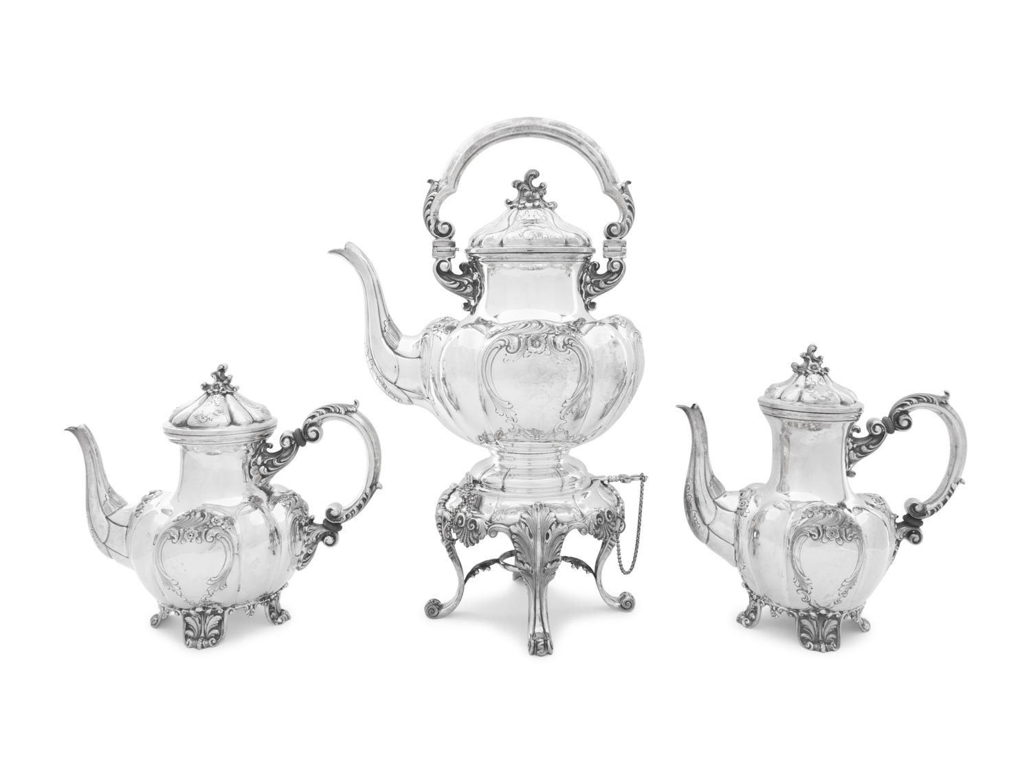 An Italian Silver Tea and Coffee Service