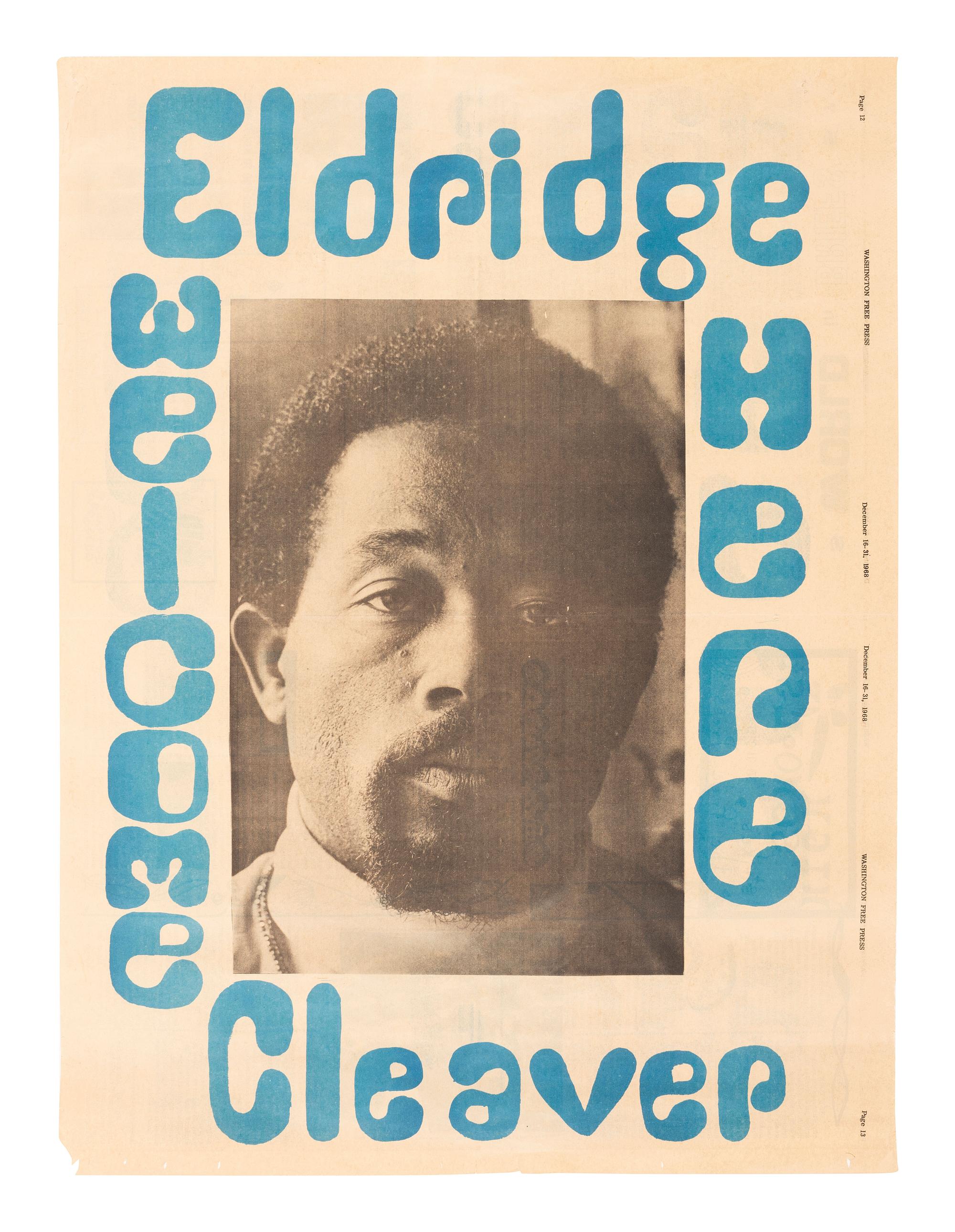 [AFRICAN AMERICANA - POLITICS]. A group of 3 posters related to Eldridge Cleaver and the Peace & Freedom Party. Ca late 1960s.