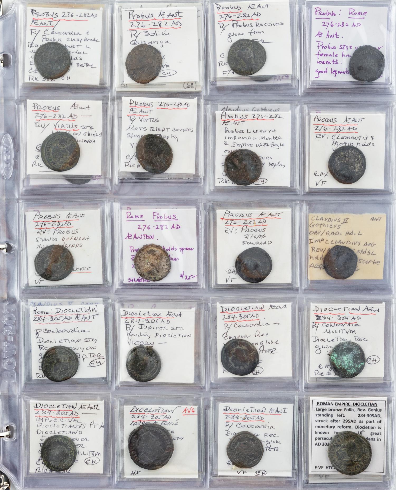 [ANCIENT] A Large Collection of Roman Bronze and Copper Coins