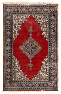 An Indian or Qom Silk Rug