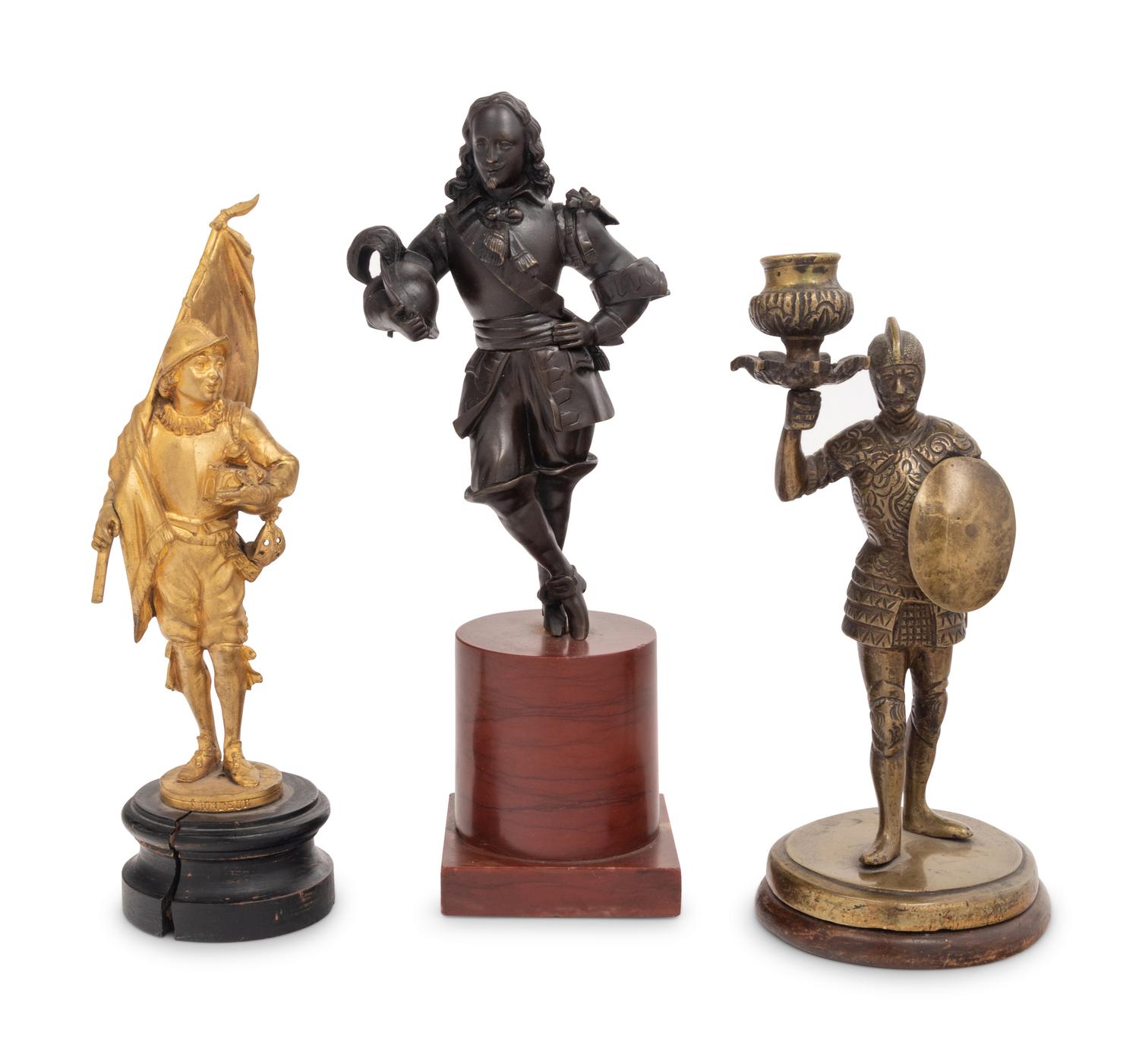 Three Continental Bronze Figures