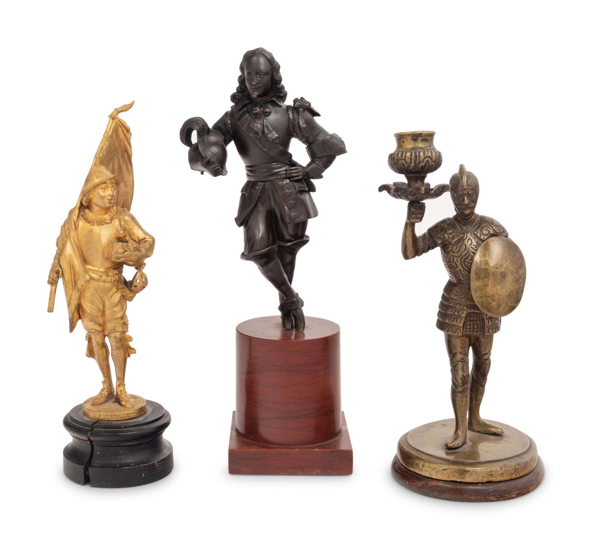 Three Continental Bronze Figures