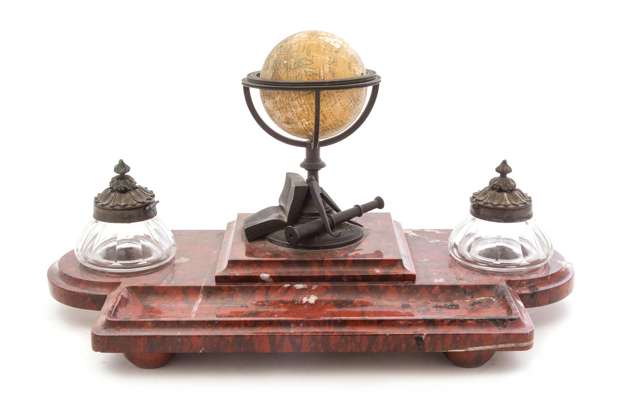 An Italian Marble Encrier Width 17 inches. — FLORENCE, 18TH CENTURY