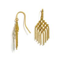 TIFFANY & CO., YELLOW GOLD FRINGE EARRINGS