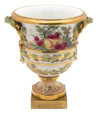 A Handpainted and Gilt Clignancourt Porcelain Urn Height 8 7/8 x width 6 7/8 inches. — CIRCA 1795