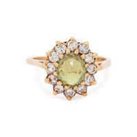 SPHENE AND DIAMOND RING
