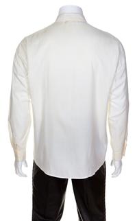 A Gianni Versace Cream Linen Western Embellished Shirt, Size 52.