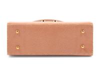 Gucci Pink Lizard Front Lock Handbag