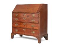 A Chippendale Tiger Maple Slant- Front Desk, New England, Late 18th Century