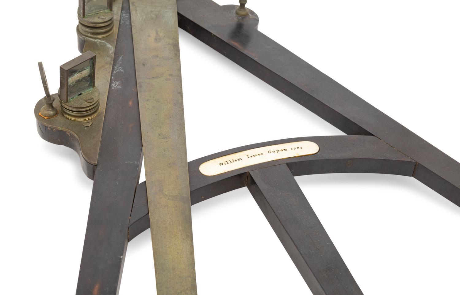 A George III Ebony and Bronze Mounted Octant