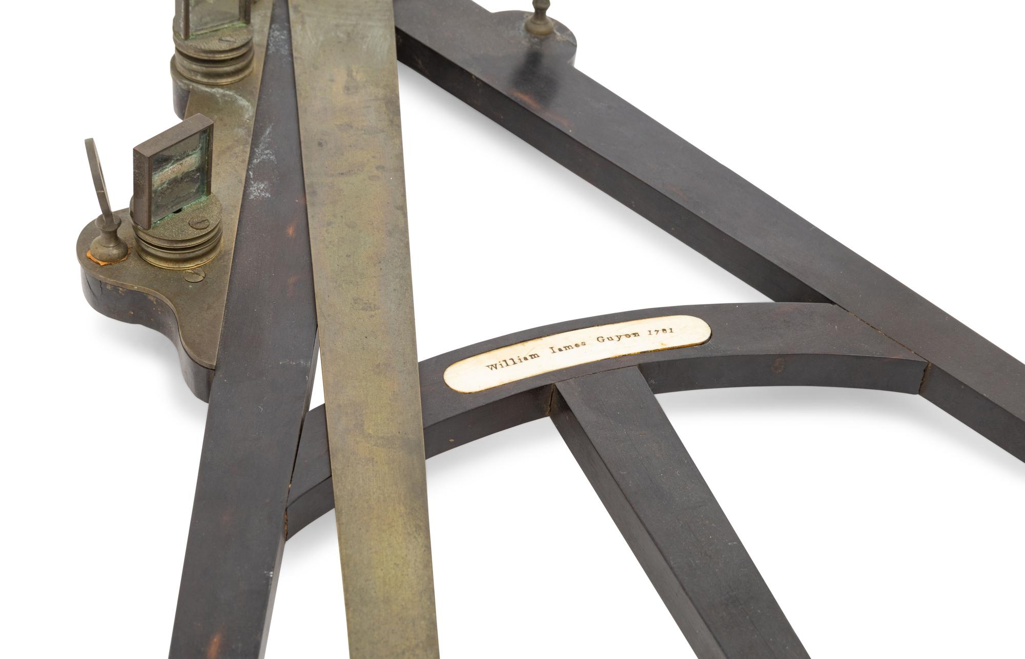 A George III Ebony and Bronze Mounted Octant