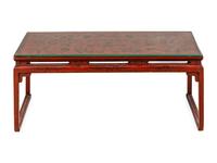 A Chinese Red Lacquered Low Table