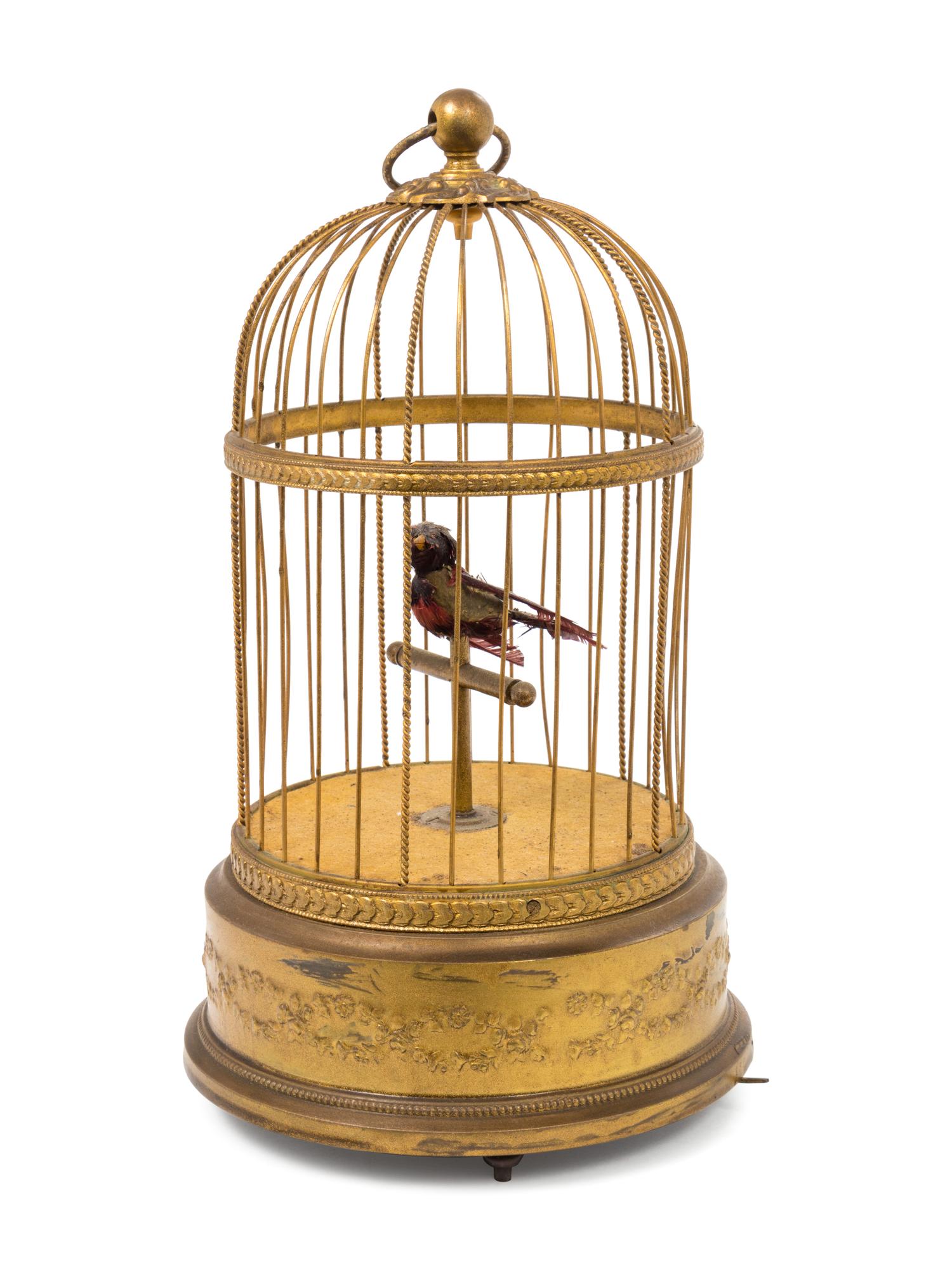 A French Gilt Metal Automaton Birdcage — LATE 19TH CENTURY