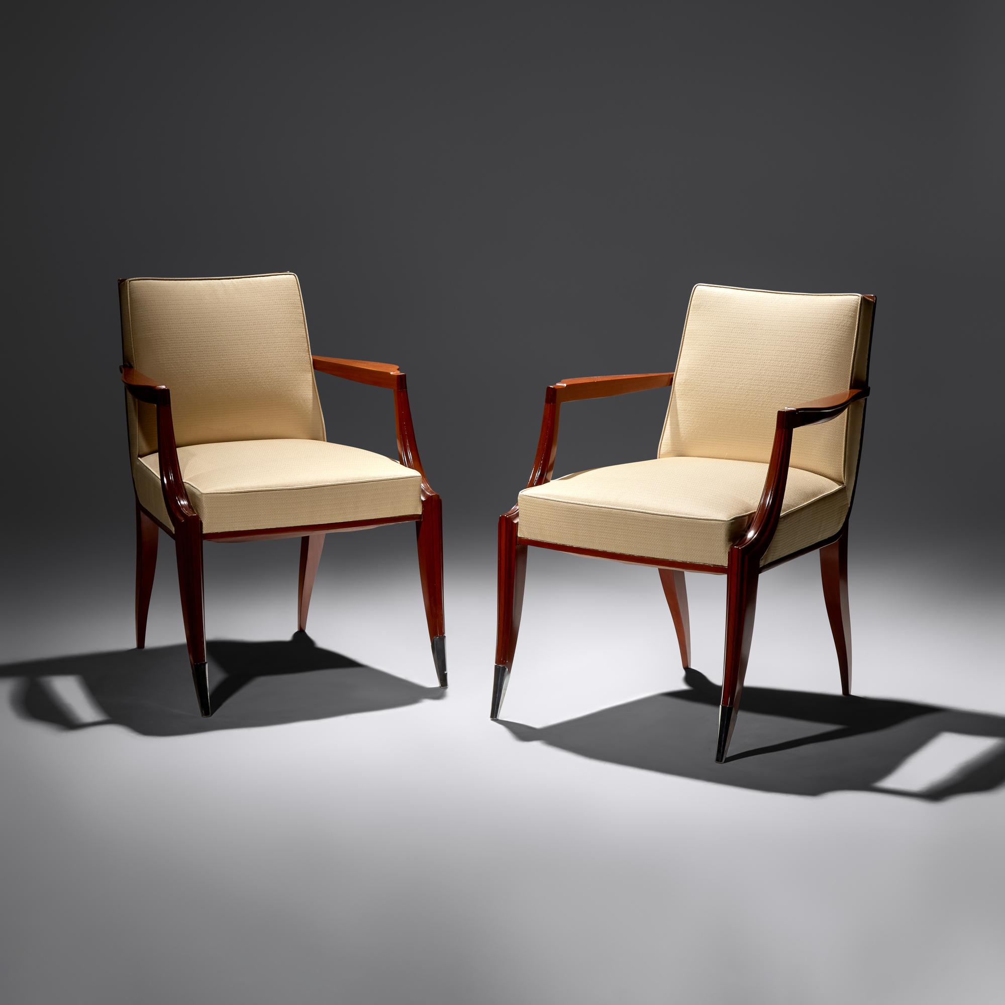 Lucien Rollin (French, 1906–1993) — Pair of Bridge Chairs
