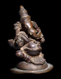 An Indian Bronze Figure of Ganesha
