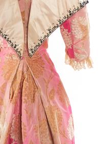 Mrs Donovan Labelled Embroidered Silk Satin, Faille and Velvet Morning Dress 1896