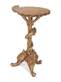 A Venetian Style Carved 'Grotto' Side Table