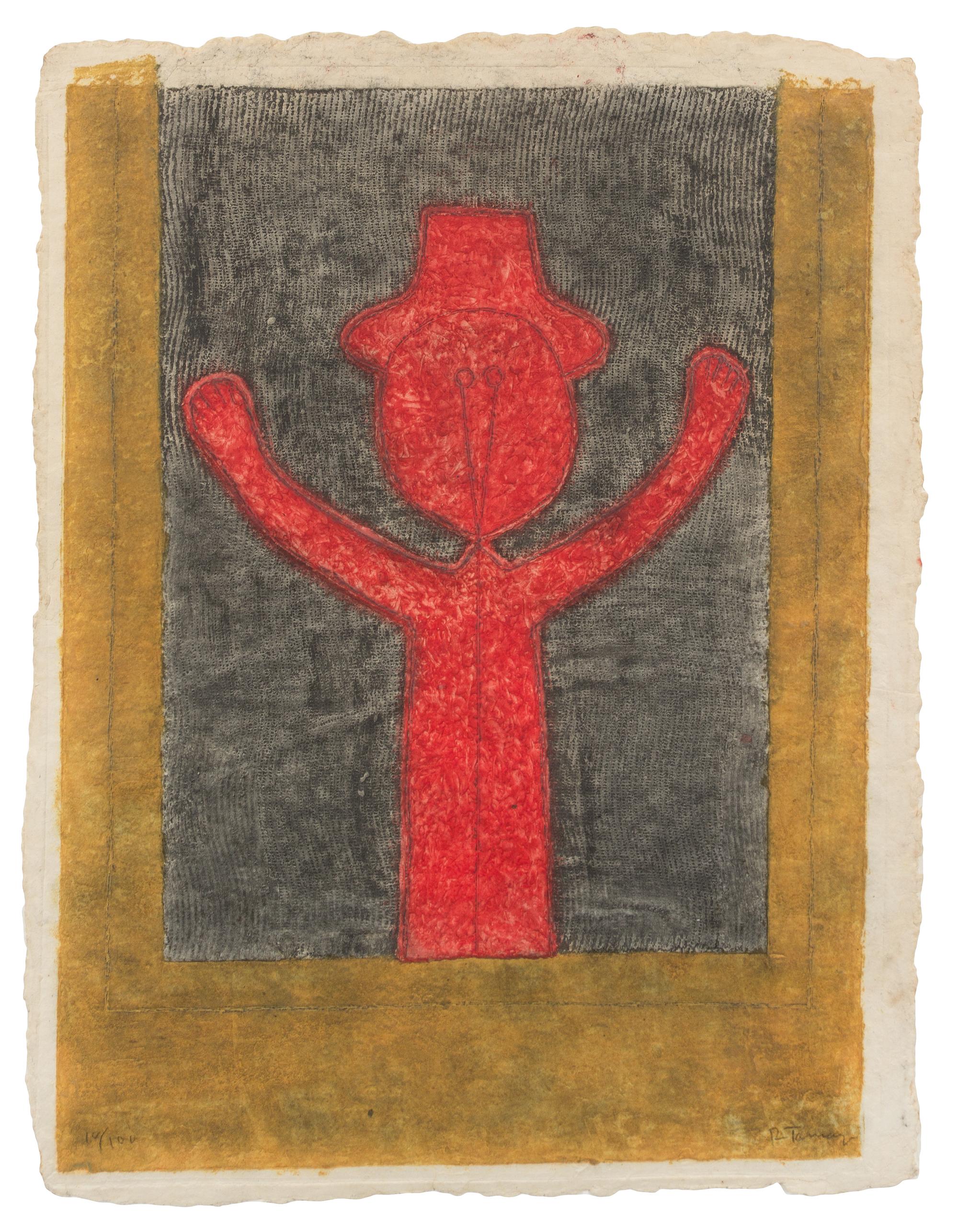 Rufino Tamayo, (Mexican, 1899-1991), Nino Con Sombrero, 1980