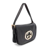 Gucci, Britt Flap Bag in Black Leather