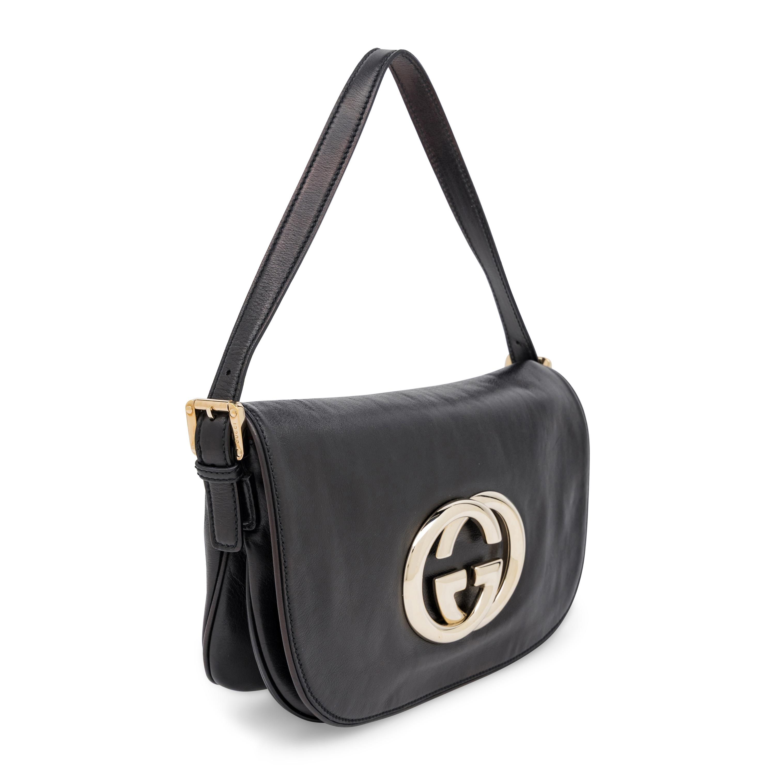 Gucci, Britt Flap Bag in Black Leather