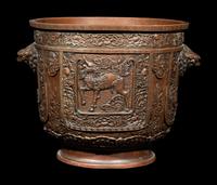 Two Japanese Bronze Planters