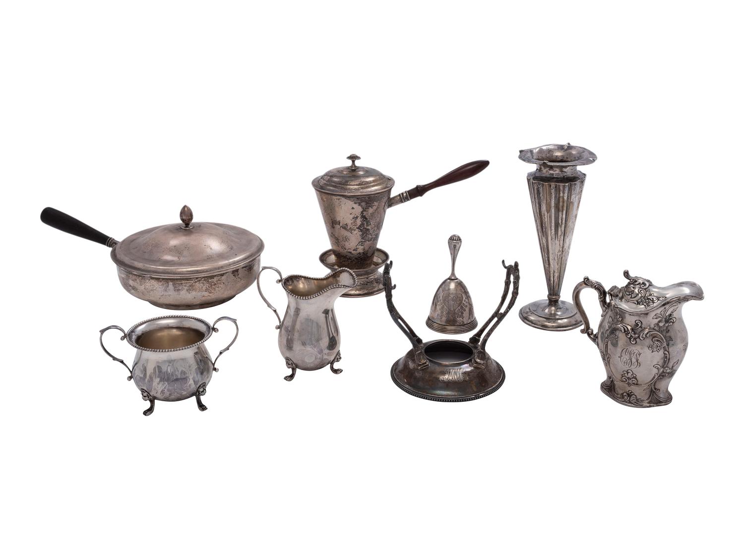 Eight American Silver Table Wares