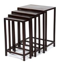 A Nest of Four Chinese Rosewood Nesting Tables Height 27 x width 20 x depth 14 3/4 inches. — 20TH CENTURY
