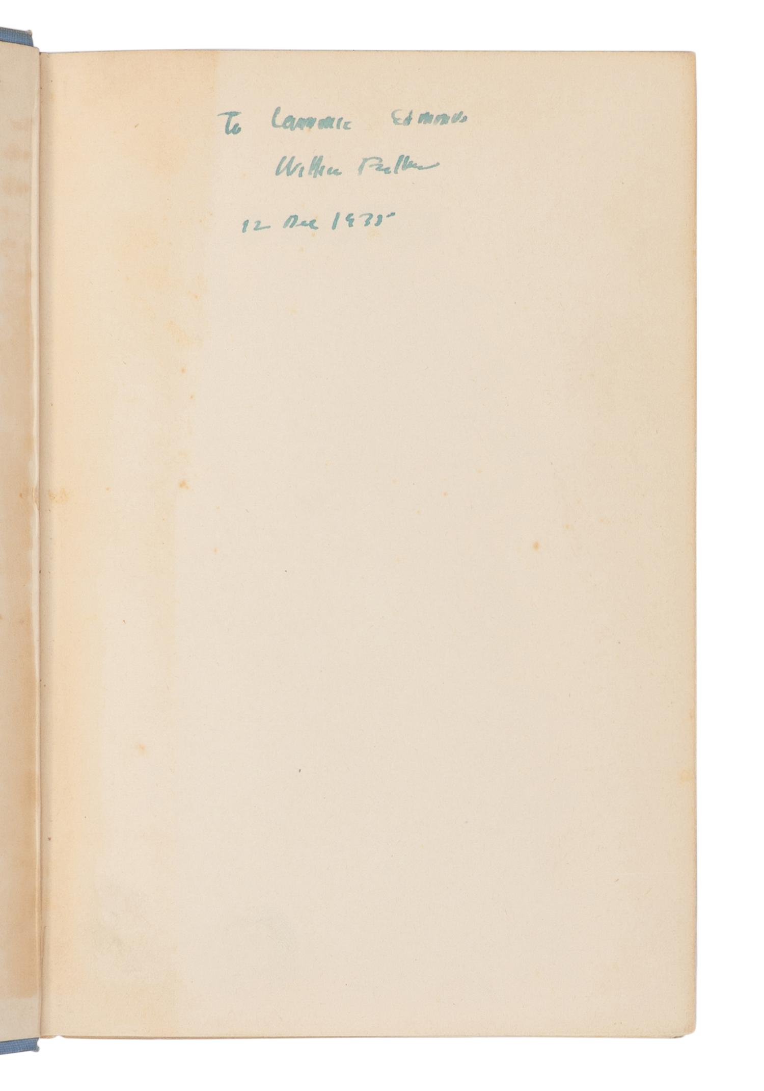 FAULKNER, William (1897-1962). Pylon . New York: Harrison Smith and Robert Haas, 1935.
