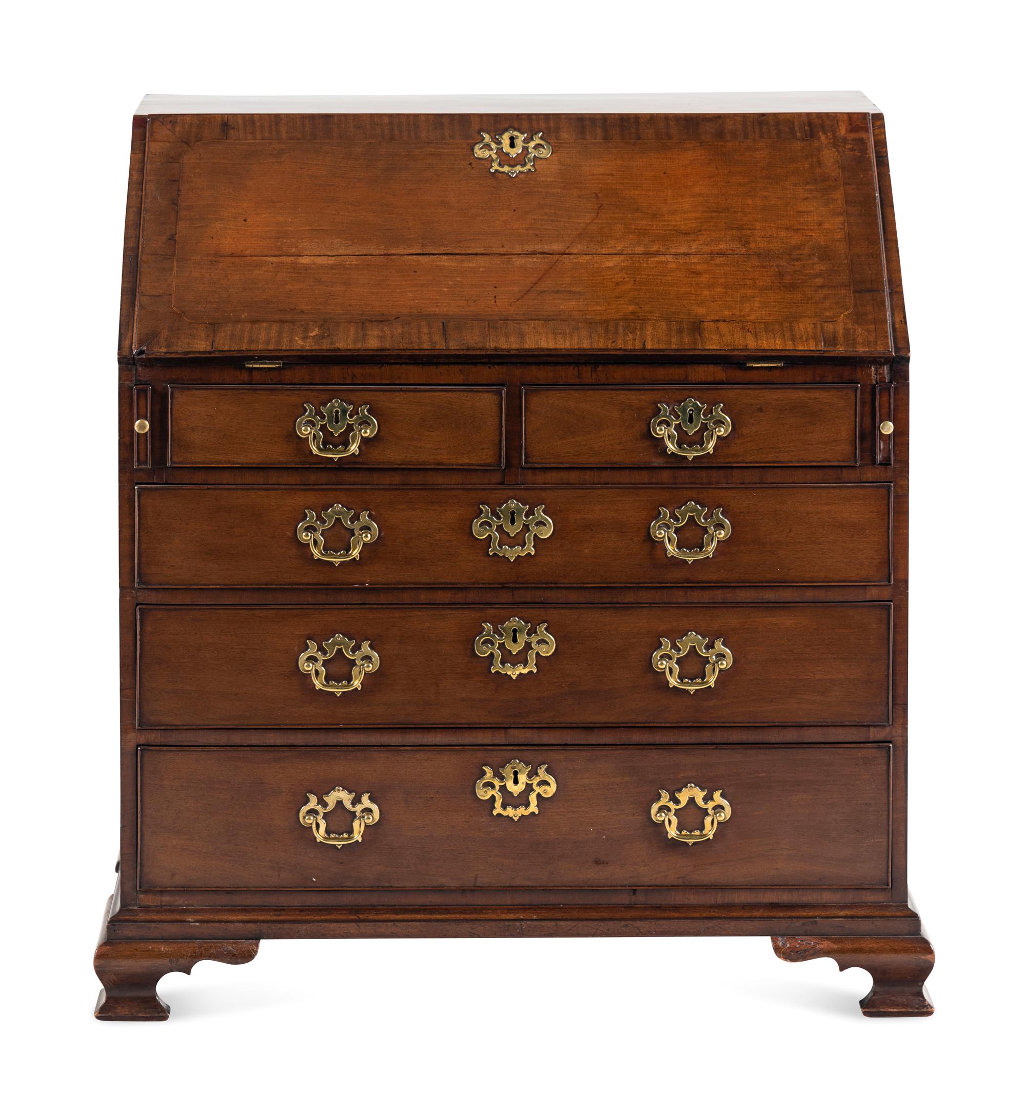 A George III Mahogany Slant-Front Desk