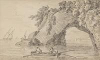 A Boat Near a Grotto