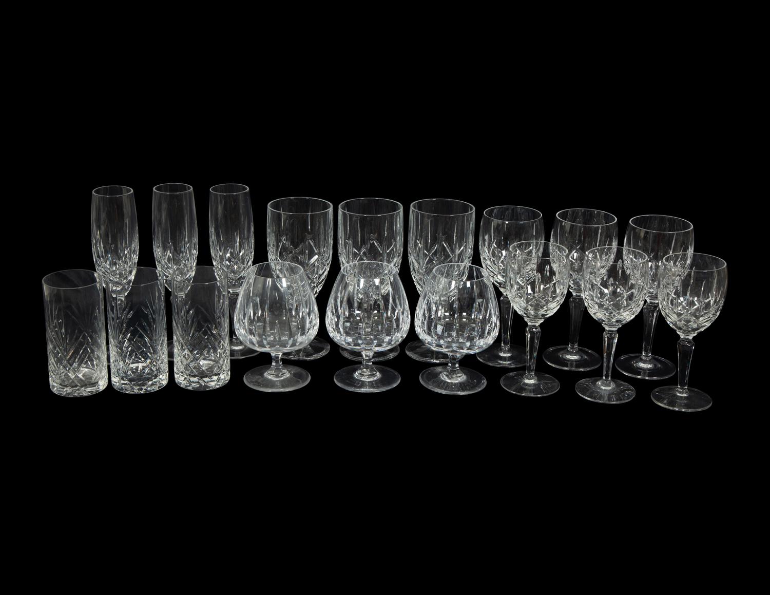 A Gorham Cut Glass Stemware Service