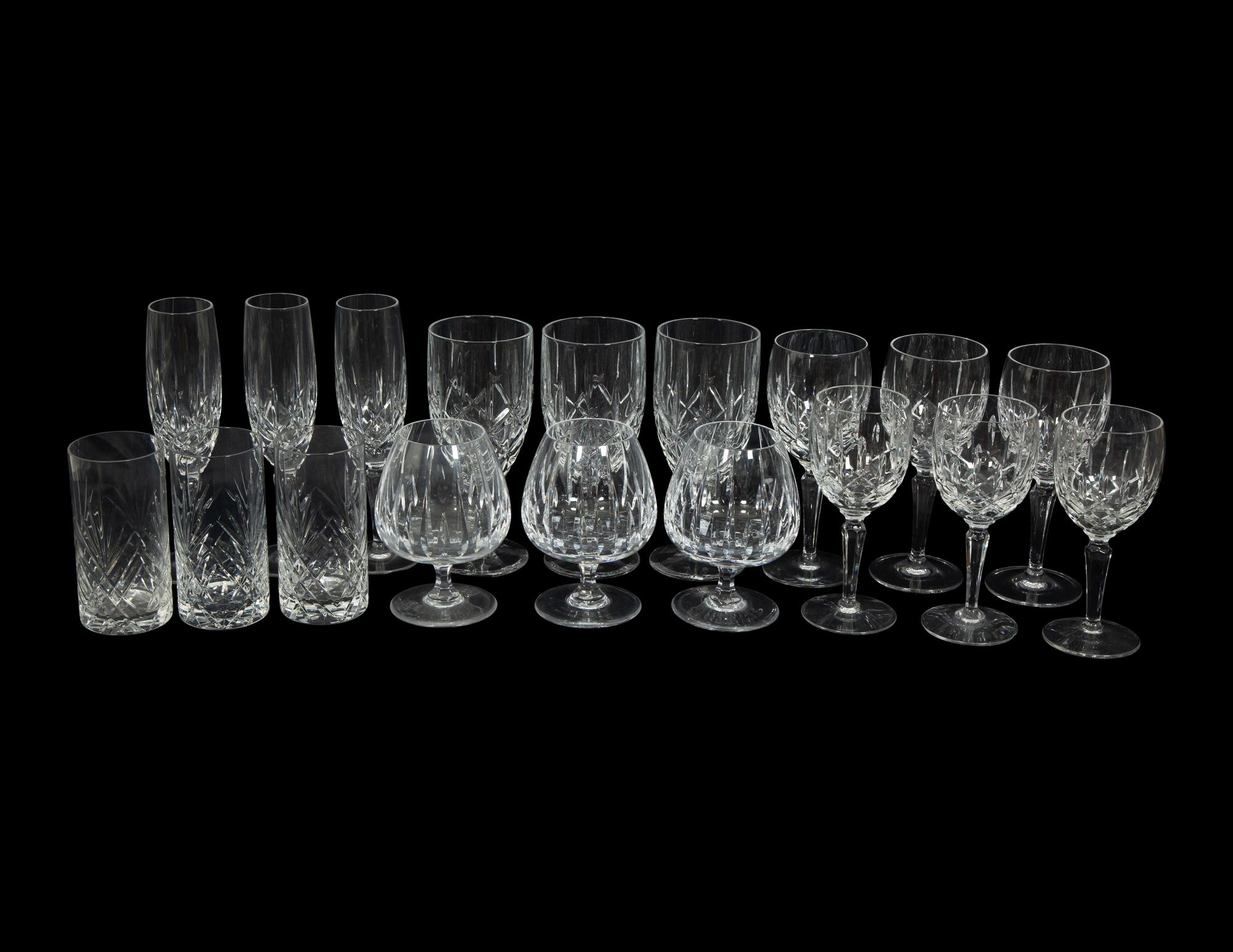 A Gorham Cut Glass Stemware Service