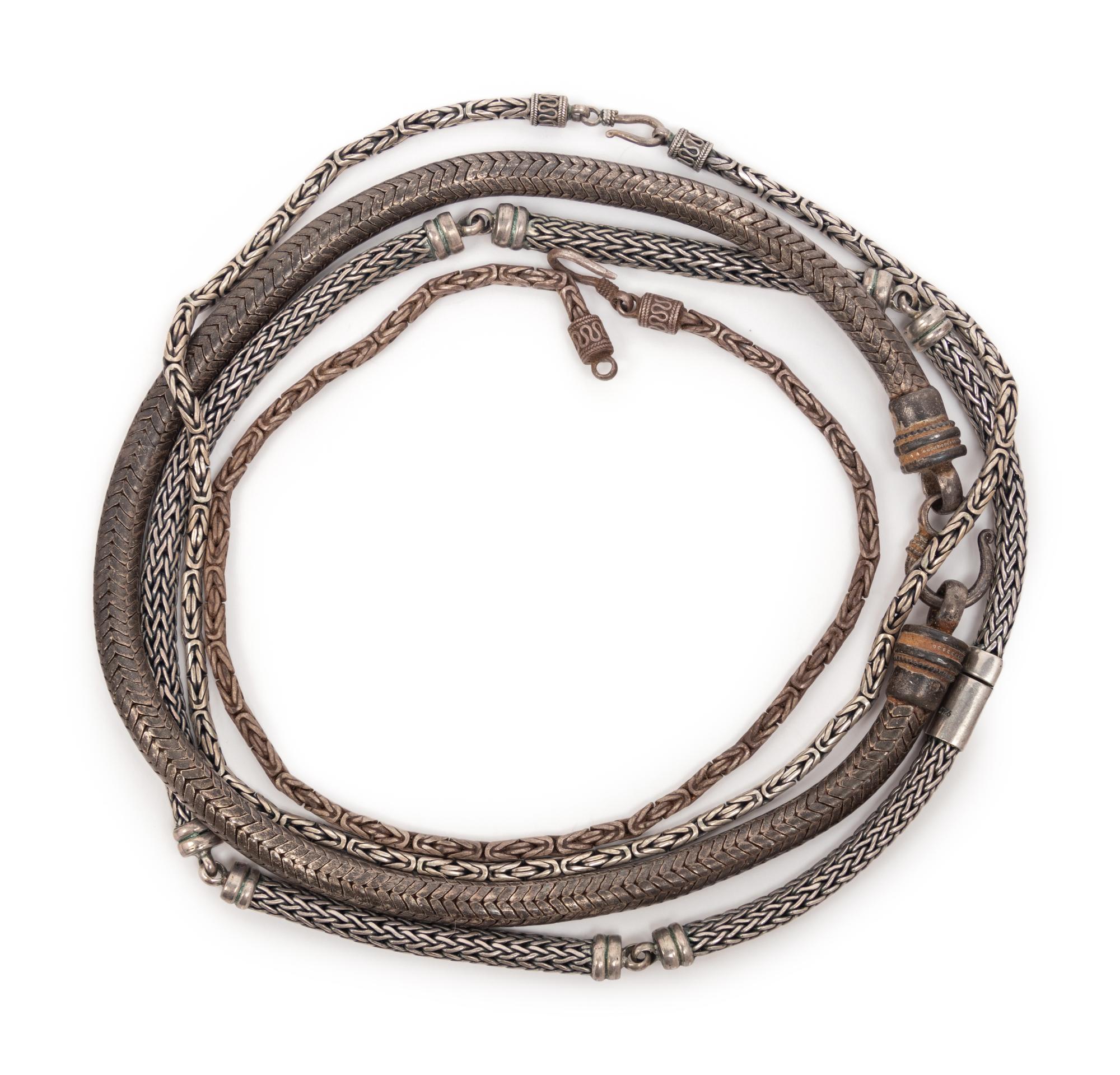 A Group of Thirteen Necklaces and Three Bracelets
