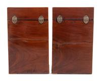 A Pair of George III Figured Mahogany Cutlery Boxes